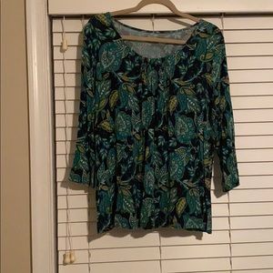 Croft and Barrow swing 3/4 length sleeve blouse